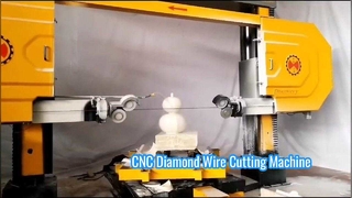 Mesin Gergaji Kawat Berlian CNC 5 Sumbu Presisi Tinggi untuk Pembuatan Profil Batu Kompleks dan Ukiran 3D