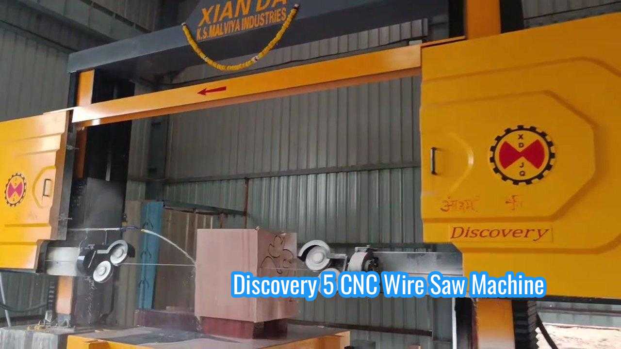 Mesin Gergaji Kawat Berlian CNC 5 Sumbu dengan Motor Utama 11kw untuk Pemrosesan Batu 2600 * 3000 * 1500