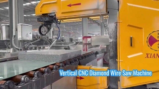 Mesin Gergaji Kawat Berlian CNC Vertikal untuk Pembuatan Profil Batu 3D & Pemotongan Blok