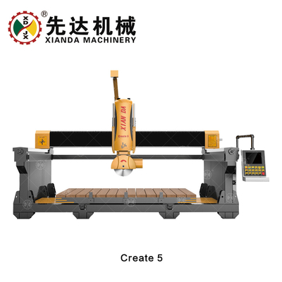 5 Axis Bridge Saw Mesin Pemotong Motor Sinkron Magnetik Permanen 22kw