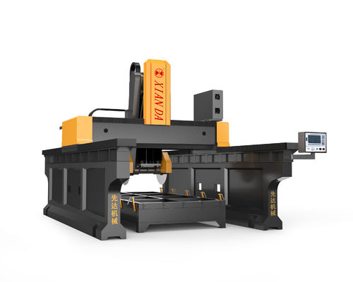 Mesin Penggilingan Pemotong Tipe Jembatan Balok Ganda Sistem Cnc 3 Axis