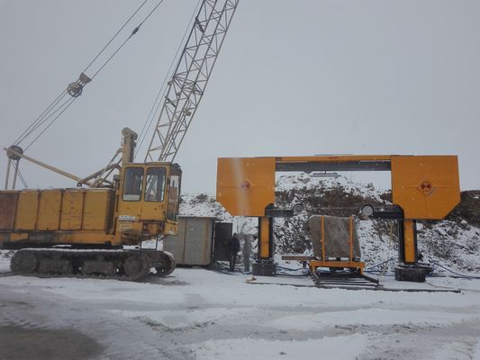 Block Dividing Diamond Wire Saw Machine untuk Pengiris Granit Marmer