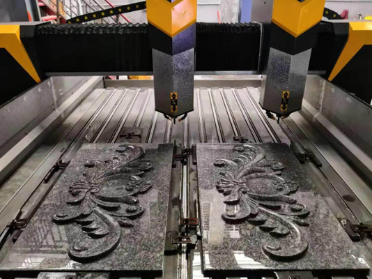 Mesin Ukiran Batu Planar Three Axis Linkage Kekuatan Spindel 5.5kw
