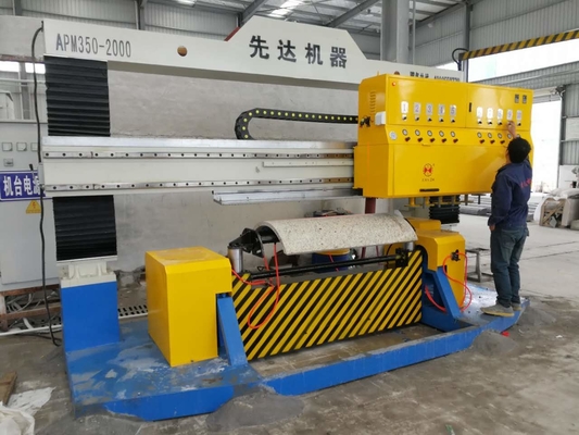 CNC Mesin Pengolahan Batu Bulat 1300mm Panjang Pengolahan