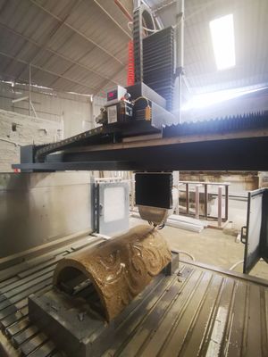 4 Axis Arc Slab Column Carving Machine Untuk Marmer Ganite Bulestone Jade Agate