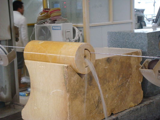 4 Axis Diamond Wire Saw Stone Cutting Tool dengan kontrol CNC