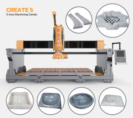 Precision 5 Axis Bridge Cutting Machine untuk countertop dan bentuk khusus
