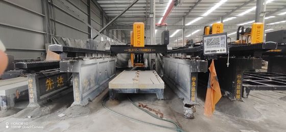 Mesin pemotong dan penggilingan linier tipe jembatan balok ganda untuk batu berbentuk khusus skala besar