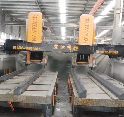 3 Axis CNC Double Beam Bridge Type Four Blade Cutting And Milling Machinery Untuk Pengolahan Batu Berbentuk Khusus Berskala Besar
