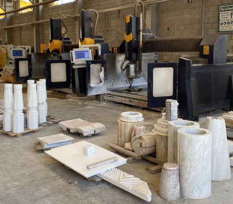 4 sumbu CNC Arc Slab& Column Batu Ukiran Mesin
