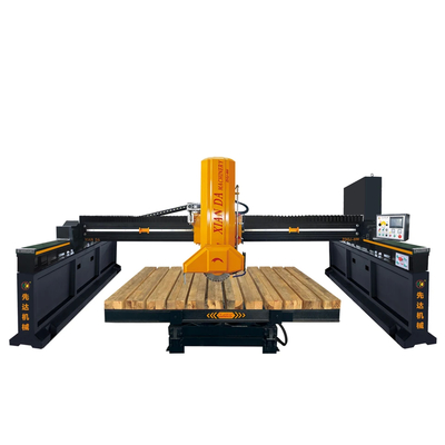 18.5kw Kecepatan Mesin Pemotong Batu Slab CNC Precision Granit Pemotongan 0-85°