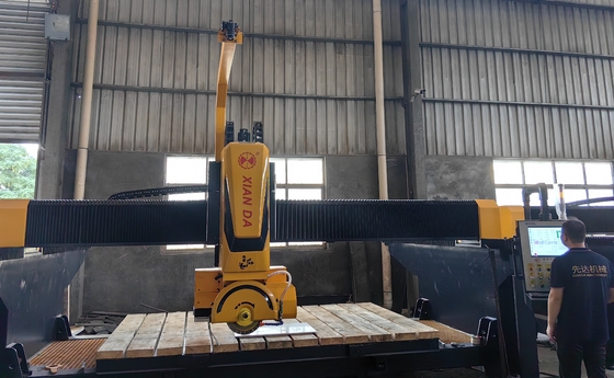5 Axis Bridge Cutting Machinery Untuk Arbitrary Bentuk Garis Bentuk kipas Piring Cuci Basin Dan Bentuk Khusus