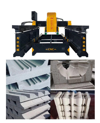 3 Axis CNC Dual Beam Bridge Type Linear Cutting dan Milling Machine