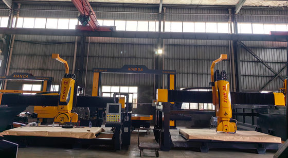 Mesin pemotong jembatan batu 5 sumbu yang kuat untuk bentuk khusus