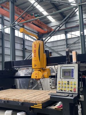 Mesin pemotong jembatan batu 5 sumbu yang kuat untuk bentuk khusus