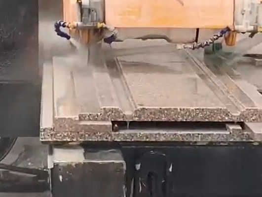 Mesin pemotong linier 3 sumbu untuk pemotongan batu bahan batu