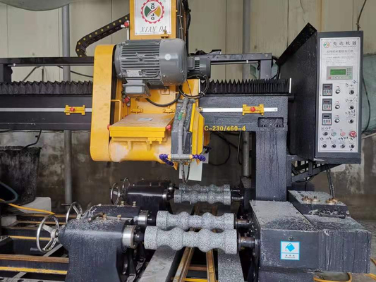 PLC / CNC Empat Pcs Mesin Pemotong Baluster Untuk Pilar, Dasar Kolom Dan Tutup Kolom Penghalang Jalan