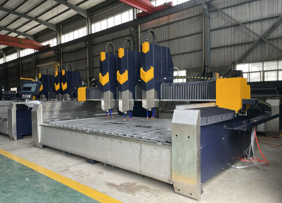 Mesin Ukir Batu CNC dengan Kecepatan Udara 15m/menit Akurasi 0.02mm Daya Listrik untuk Ukiran Presisi