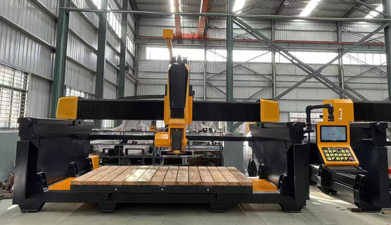 5 Axis CNC Bridge Saw Machine Untuk Meja Dapur Marmer Dengan Italia Sistem Esa Program Otomatis Perangkat Lunak Pengurangan Batu