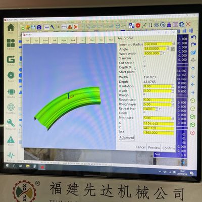 Memotong presisi dengan mesin pemotong batu 5 sumbu dan perjalanan angkat maksimum 500mm