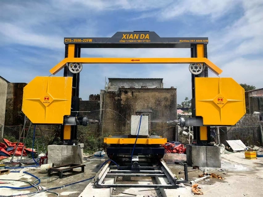 CNC Diamond Wire Saw Machine dengan 4 Flywheels untuk pemotongan batu industri