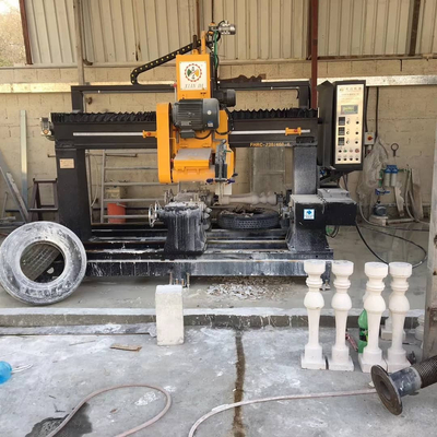 Mesin pemotong baluster empat bagian CNC/PLC efisiensi tinggi untuk kerja batu presisi