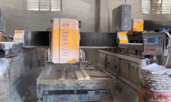 Mesin Pemotong & Penggilingan Linear Tipe Jembatan Batu Presisi Tinggi | CNC Terkontrol untuk Profil Marmer/Granit