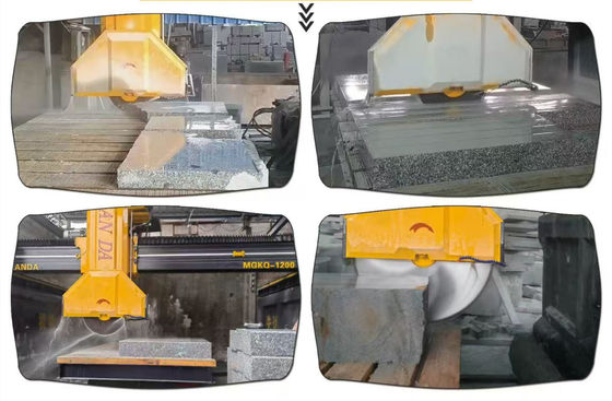Mesin Pemotong Blok Pertengahan Berkecepatan Tinggi Empat Kolom dengan 29/37kw Daya Bruto untuk Pemotongan Presisi