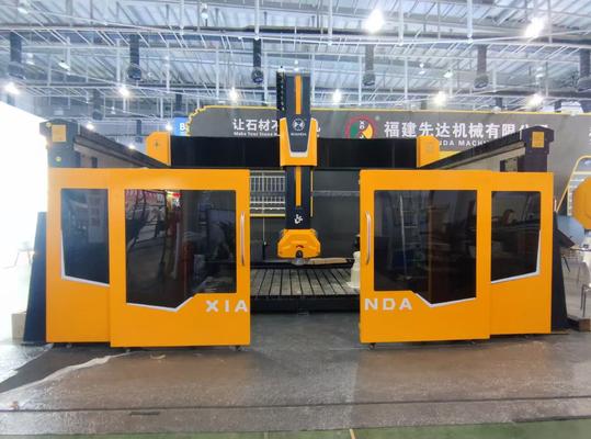 5 Axis CNC Router dengan 20 kW BT40 Spindle True 5-Axis Simultaneous Control and Hybrid Table Design untuk Pemotongan Batu Presisi