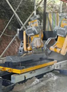 Mesin Chamfering Lengkung Batu CNC Bilah Ganda untuk Granit & Marmer 45° Presisi Tinggi