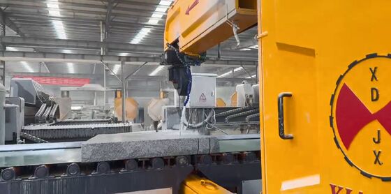 CNC-Controlled Vertical Wire Saw Machine 3-Axis Linkage Curved Curbstone Cutting