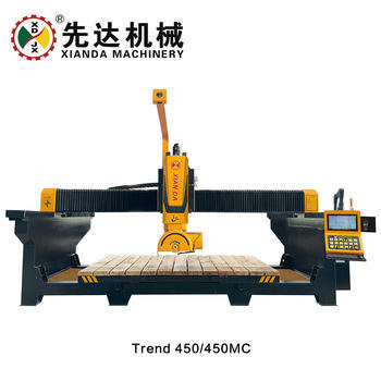 5 Axis CNC Bridge Saw Stone Cutting Machine Tile Cutter Keakuratan Tinggi 32KW 120MM Ketebalan Pemotongan Gearbox Bearing