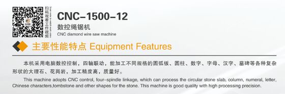 Kompak 4-Axis CNC Diamond Wire Saw Machine untuk Marble Granite Profiling - Mesin Pemotong Batu Kecil dengan Sertifikat CE