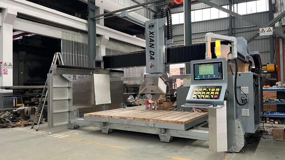 CE 5-Axis Bridge Stone Cutter Sistem DDX Italia 900mm Saw Blade dengan Pintu Pelindung Pintu Opsional