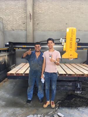 Mesin Pemotong Batu PLC Laser Gergaji Jembatan Inframerah, Cocok untuk Pemrosesan Lempengan Marmer dan Granit Skala Besar