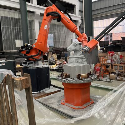 Mesin Pemotong Batu Robot CNC 6-Axis dengan Kontrol Interpolasi dan Spindel BT40 untuk Ukiran Skala Besar hingga 3100mm