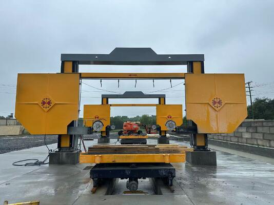 PLC Control Diamond Wire Saw Machine dengan Synchronous Screw Drive untuk 3000×3000×1500 mm Marble dan Granite Block Dividing