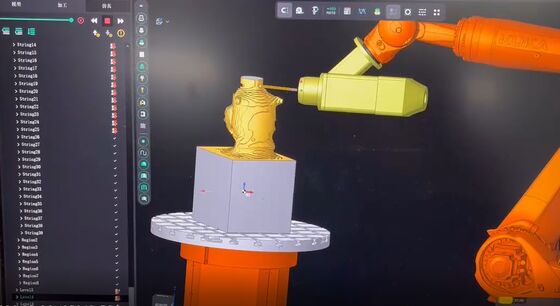 Mesin Pemotong Batu Robot CNC 6-Axis dengan Kontrol Interpolasi dan Spindel BT40 untuk Ukiran Skala Besar hingga 3100mm