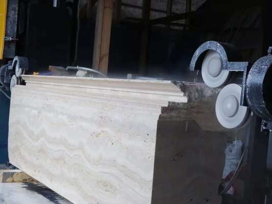 Mesin Gergaji Kawat Berlian CNC 4-Axis dengan Meja Putar Servo 360°, Jalur Geser 16 Permukaan, dan Pengangkat Roda Bergulir 28 untuk Pemotongan Batu Presisi