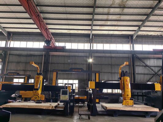 Mesin pemotong jembatan 5 sumbu otomatis dengan sistem DDX untuk pengolahan batu dan ukuran maksimum 3200x2000mm