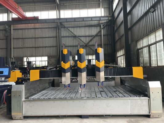 Mesin Ukiran Batu CNC dengan Keakuratan 0,02mm 15m/menit Kecepatan Udara Daya Listrik untuk Ukiran Presisi