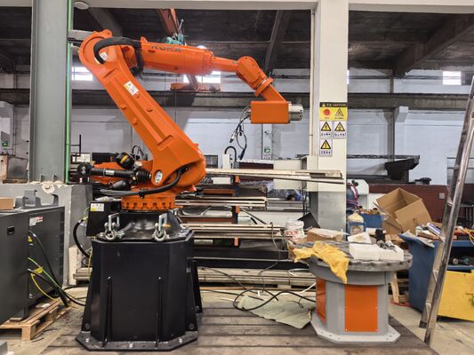 Mesin Pemotong Batu Robot CNC 6-Axis dengan Kontrol Interpolasi dan Spindel BT40 untuk Ukiran Skala Besar hingga 3100mm