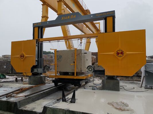 PLC Control Diamond Wire Saw Machine with Synchronous Screw Drive for 3000×3000×1500 mm Marble and Granite Block Dividing