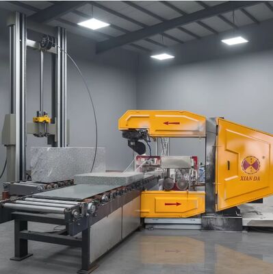 Mesin gergaji kawat CNC vertikal dengan kontrol PLC untuk pemotongan batu, konsumsi air 4m3/H dan panjang kawat 20-50m