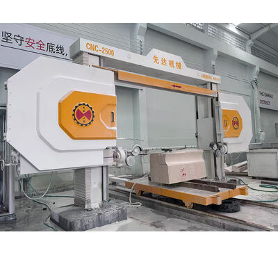 Mesin gergaji kawat berlian kontrol CNC efisiensi tinggi dengan empat spindle linkage untuk pemotongan batu