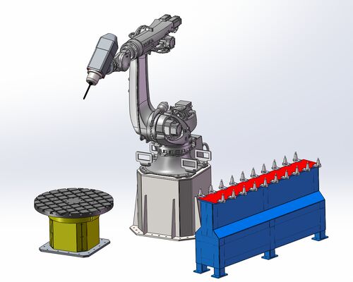 6-Axis CNC Robot Stone Cutting Machine with Interpolated Control and BT40 Spindle for 3100mm Large-Scale Carving