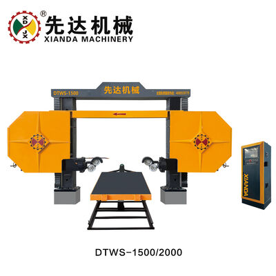Mesin gergaji kawat berlian CNC dengan ukuran pemrosesan maksimum 1500x3000x1200mm, motor utama 11kw dan rotasi 360 °