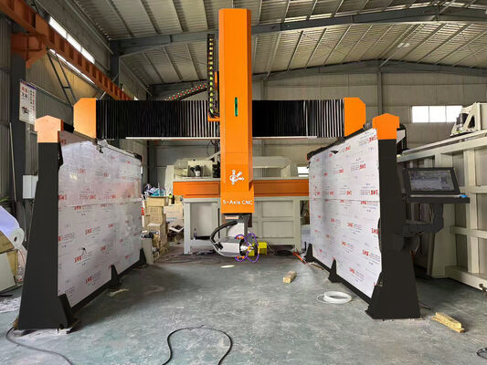Mesin Ukiran Batu Industri 5 Axis CNC FAEM-3320, Pengolahan Cepat Untuk Tokoh Manusia Buddha 3D & Patung Monumen