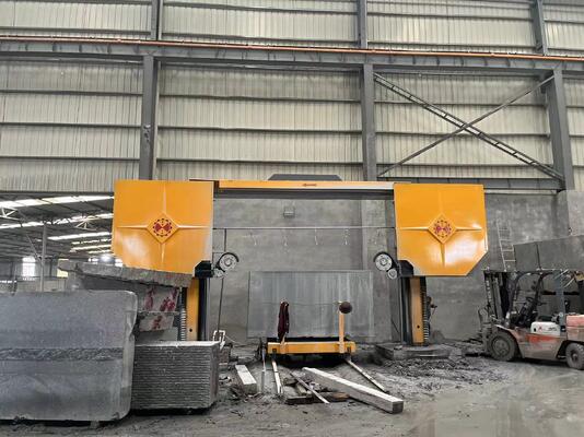 PLC Control Diamond Wire Saw Machine untuk Granite Marble dengan 3500x3500x1800mm Max Processing Size dan 15KW Motor Utama