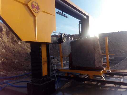 PLC Control Diamond Wire Saw Machine untuk Granite Marble dengan 3500x3500x1800mm Max Processing Size dan 15KW Motor Utama
